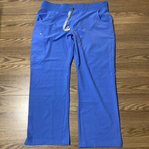 Figs womens Scrub Pants technical collection size XL Blue multiple pockets